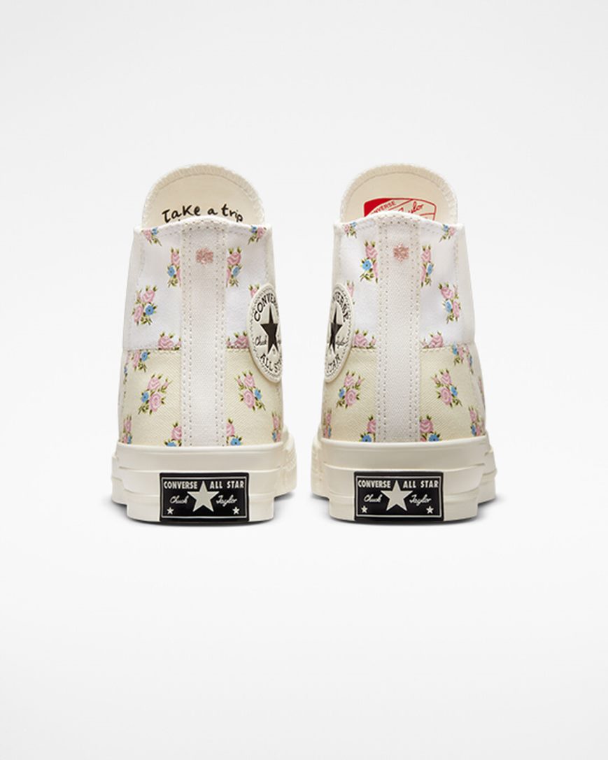 Tenisky Vysoke Converse Chuck 70 Patchwork Floral Damske Béžové Biele | SK E11BIF6